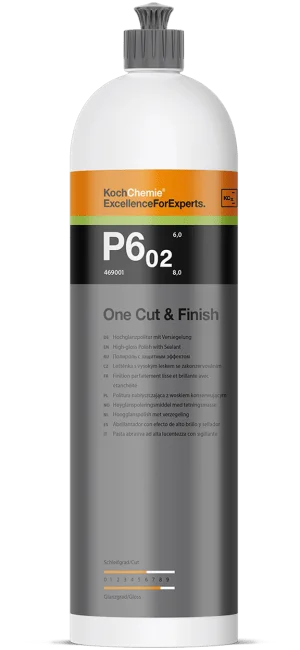 P6.02 One Cut & Finish (Çizik Giderici Boya Koruma Cilası) 1Lt.
